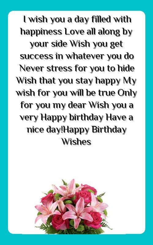 birthday wishes for younger sister in english